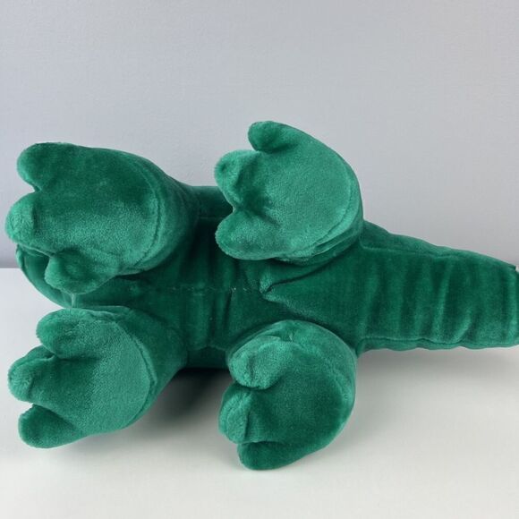 Vintage Gerber Precious Plush Triceratops Green Dinosaur Stuffed Animal - Picture 7 of 8